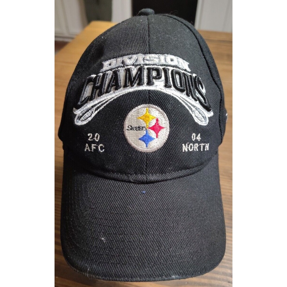 Pittsburgh Steelers NFL 2004 Division Champions Reebok‎ Black Hat Baseball Cap